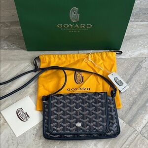Authentic navy Goyard Goyardine Plumet Crossbody